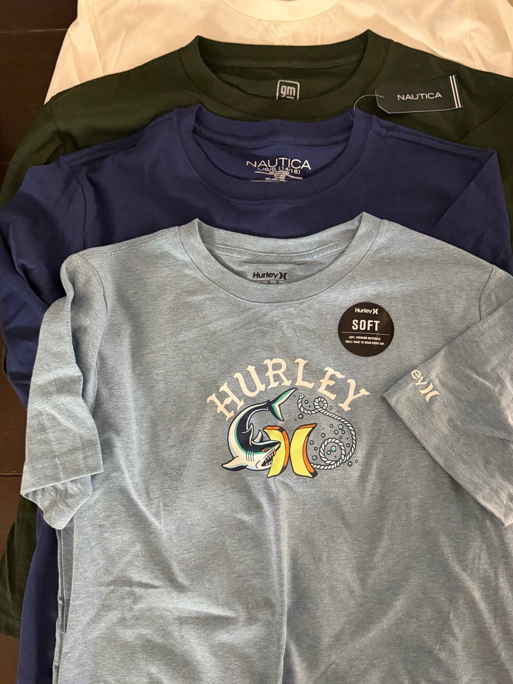 4-SHIRT BUNDLE- NWT BOYS LARGE 14/16